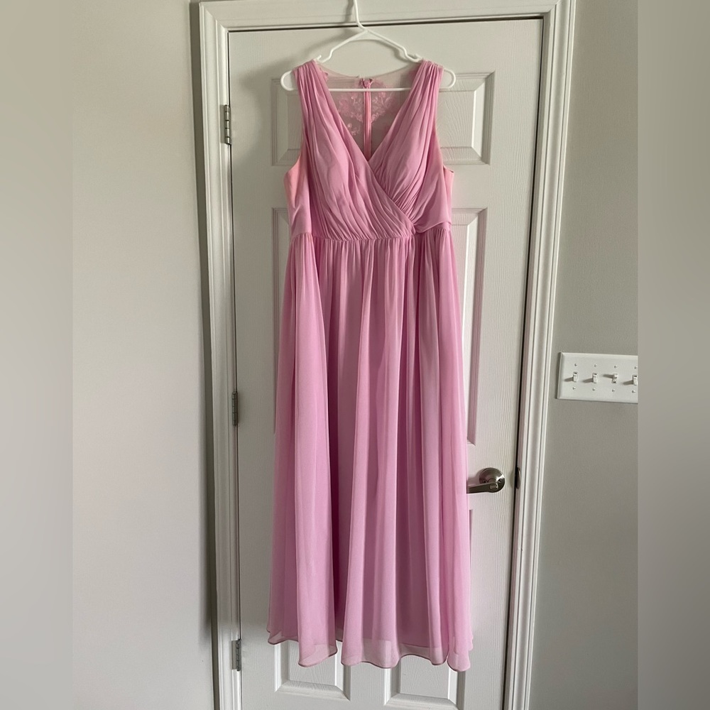 Azazie bubblegum pink dress.